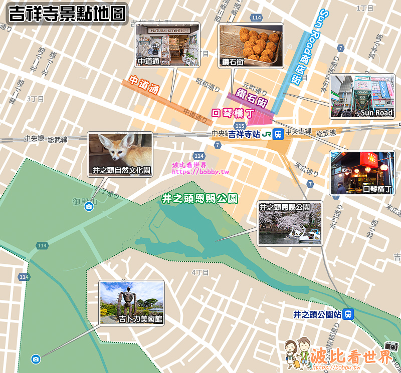 【2025吉祥寺一日遊】東京人最想住街區！Sun Road商店街、吉卜力、井之頭公園攻略
