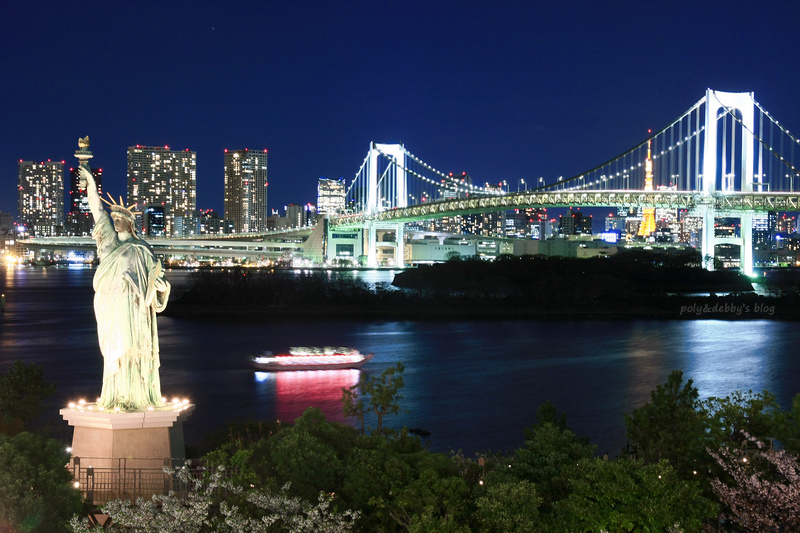 【東京】台場海濱公園：必訪日劇浪漫場景！自由女神＆彩虹大橋夜