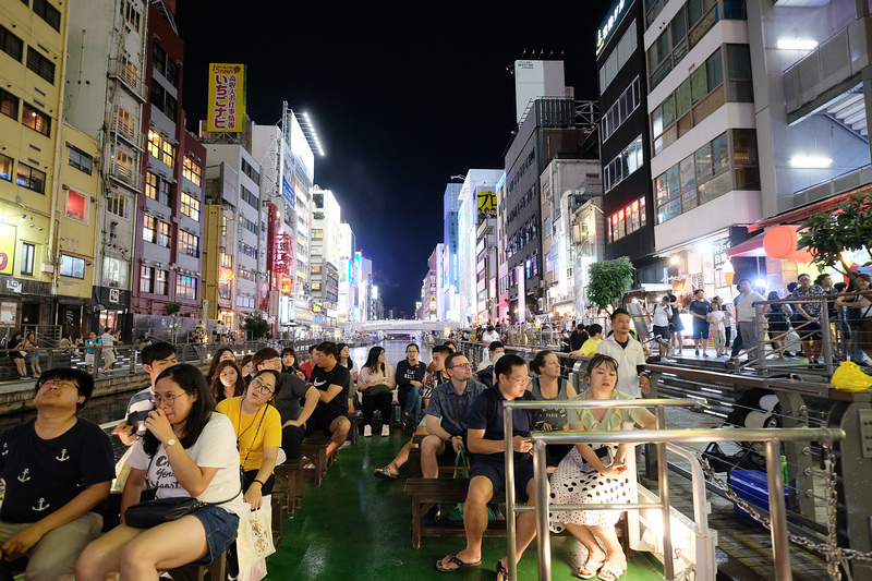 【大阪】道頓堀水上觀光船：用大阪周遊卡免門票！預約晚上夜景超